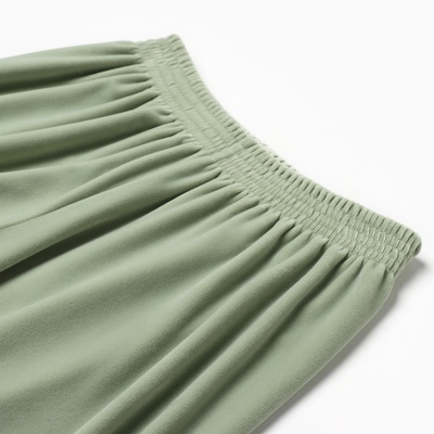 Брюки домашние женские KAFTAN Plushy, размер 40-42, зелёные