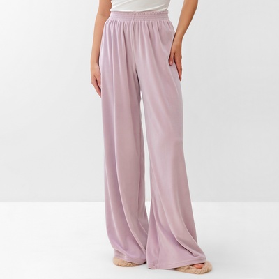 Брюки домашние женские KAFTAN Plushy, размер 52-54, лиловые
