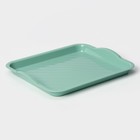 Поднос IDEA, 25×29×3.2 см, пластик, бирюзовый - Фото 1