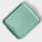 Поднос IDEA, 25×29×3.2 см, пластик, бирюзовый - Фото 2