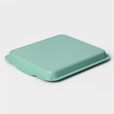 Поднос пластиковый IDEA, 25×29×3.2 см, пластик, бирюзовый