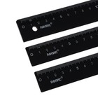 Набор линеек Calligrata, 3 штуки (15, 20, 30 см), непрозрачные, чёрные - Фото 3