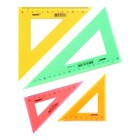 Набор треугольников 4 шт. Calligrata катет 9/12/14/20 см, непрозрачные, цветные - Фото 1