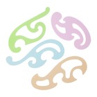 Набор лекал 4 штуки Calligrata, прозрачные, цветные, МИКС - Фото 1