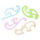 Набор лекал Calligrata, 4 штуки, прозрачные, цветные, МИКС - Фото 3