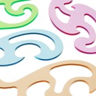 Набор лекал Calligrata, 4 штуки, прозрачные, цветные, МИКС - Фото 3