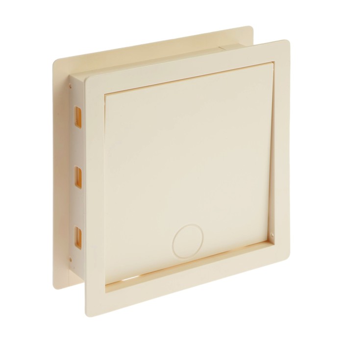 Дверца для кошек "ВИЕНТО" Котоход, 150 х 150 мм, проем 40 мм, слоновая кость - Фото 1