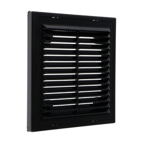 Решетка вентиляционная "ВИЕНТО" 1515ВР, 150х150 мм, с сеткой, разъемная, черная
