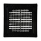 Решетка вентиляционная "ВИЕНТО" 1515ВР, 150х150 мм, с сеткой, разъемная, черная - фото 9865753