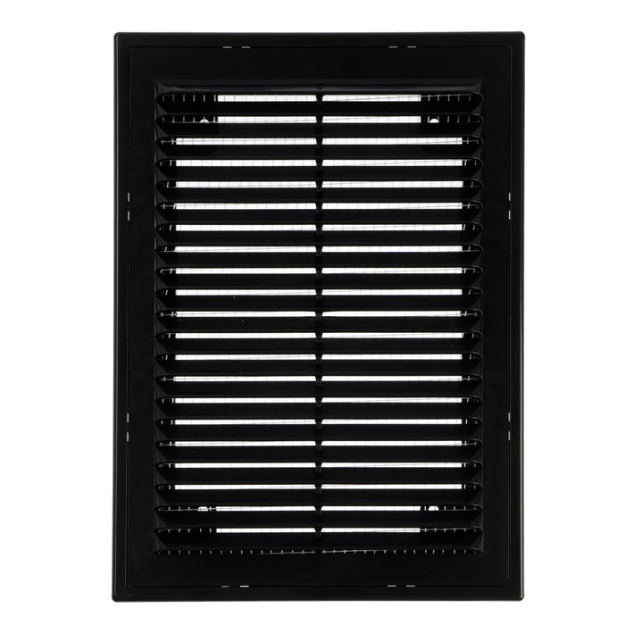 Решетка вентиляционная "ВИЕНТО" 1520ВР, 150х200 мм, с сеткой, разъемная, черная - Фото 1