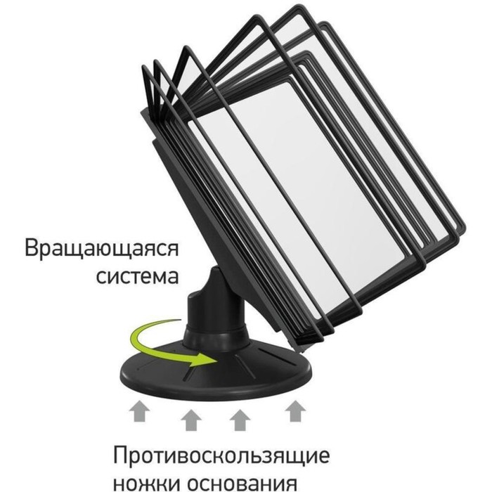 Демосистема настольная вращающаяся на 10 панелей А4 Calligrata, черные