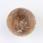 Кашпо плетеное "Сафари", 15,5х15,5х13,5 см, натуральный - Фото 5