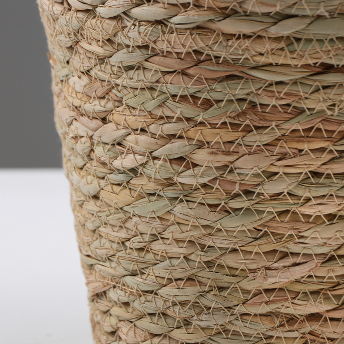 Кашпо плетеное "Сафари", 17,5х17,5х16 см, натуральный - фото 1906734083