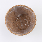Кашпо плетеное "Сафари", 21,5х21,5х18,8 см, натуральный - Фото 5