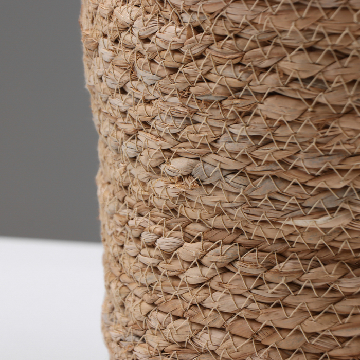 Кашпо плетеное "Сафари", 25,5х25,5х23 см, натуральный - фото 1906734088