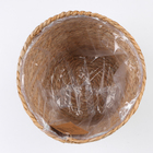 Кашпо плетеное "Сафари", 25,5х25,5х23 см, натуральный - Фото 5