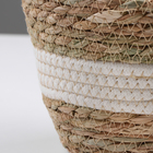 Кашпо плетеное "Танзания", 15,5х15,5х13,5 см, натуральный, белый - Фото 3