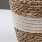 Кашпо плетеное "Танзания", 17,5х17,5х16 см, натуральный, белый - Фото 3