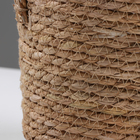 Кашпо плетеное "Сафари" с ручками, 17,5х17,5х16 см, натуральный - Фото 4