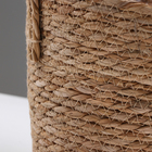 Кашпо плетеное "Сафари" с ручками, 21,5х21,5х18,8 см, натуральный - Фото 4