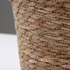 Кашпо плетеное "Сафари" с ручками, 25,5х25,5х23 см, натуральный - Фото 4