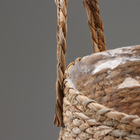 Кашпо плетеное "Кения" круглое с ручками, 25,5х25,5х23 см, натуральный - фото 24095320