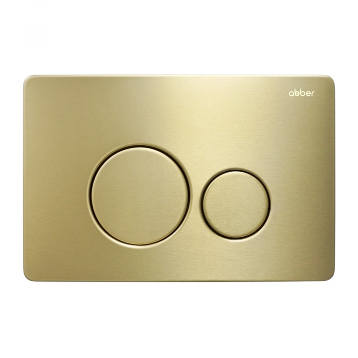Кнопка смыва ABBER AC0121MMG, для скрытых систем инсталляции, цвет золотой, матовая - Фото 1
