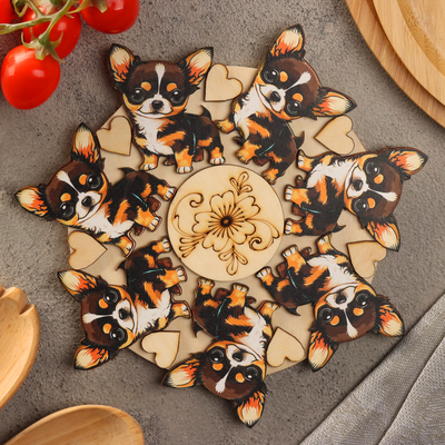 Подставка под горячее «Чихуахуа», d=20, можжевельник