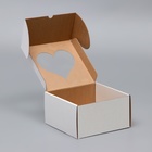 Коробка под торт, с окном, "Сердце", 20 х 20 х 10 см - Фото 4