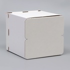 Коробка под торт с окном, "Круг", белая, 26 х 26 х 30 см - Фото 4