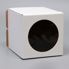 Кондитерская упаковка, с окном, "Круг", белая, 50 х 50 х 50 см - Фото 3