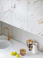 Кухонный гарнитур прямой «Престиж», 2000 мм, цвет белый/мрамор золото МДФ - Фото 3