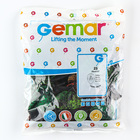 Шар латексный 14" «Шелкография», 25 шт., чёрный, МИКС - фото 24095371