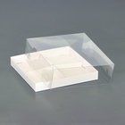 Коробка для муссовых пироженных 4 штуки, 17x17x6 Белый - Фото 4