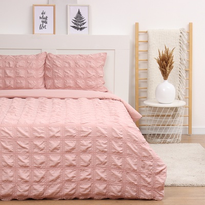 Постельное бельё евро LoveLife Texture: rosy, микрофибра