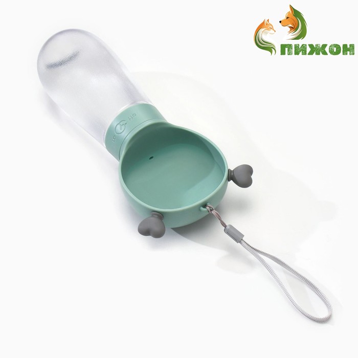 Поилка прогулочная 585 мл, зелёная - Фото 1