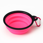 Миска силиконовая, складная, 250 мл, 11 см, розовая - Фото 2