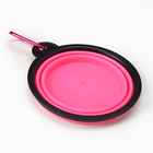 Миска силиконовая, складная, 250 мл, 11 см, розовая - Фото 4