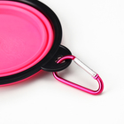 Миска силиконовая, складная, 250 мл, 11 см, розовая - Фото 5