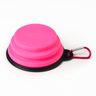 Миска силиконовая, складная, 250 мл, 11 см, розовая - Фото 8