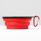 Миска силиконовая, складная, 350 мл, 13 см, красная - Фото 3