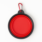 Миска силиконовая, складная, 350 мл, 13 см, красная - Фото 6