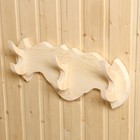 Вешалка "Резная", 3 крючка, 44x17x4 см, натуральная - фото 24136388