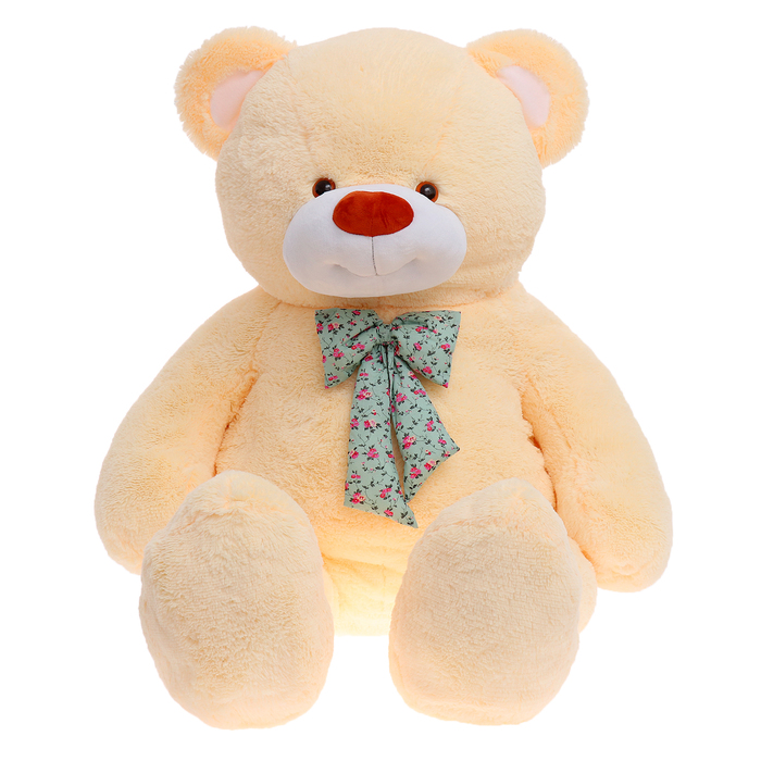 Мягкая игрушка «Медведь с бантом», цвет бежевый, 160 см