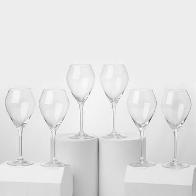 Набор стеклянных бокалов для вина «Брависсимо», 360 мл, 6 шт