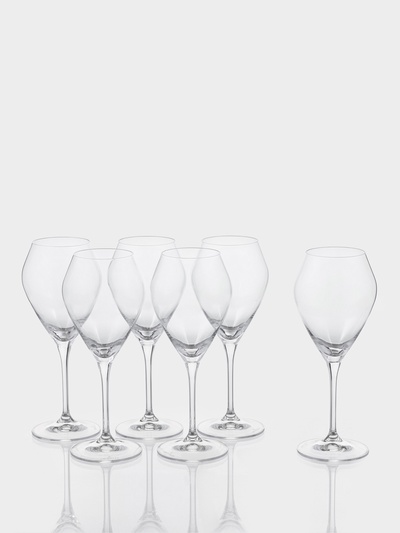 Бокалы для вина «Брависсимо», 420 мл, набор 6 шт., стекло, прозрачные