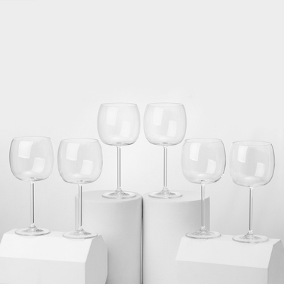 Набор стеклянных бокалов для вина «Баблс», 490 мл, 6 шт