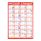 Плакат "Алфавит Русский" прописные буквы, А3 - фото 321610413