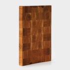 Доска разделочная деревянная торцевая Magistro premium, 30×20×2,5 см, в крафтовой коробке, ясень - Фото 4