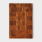 Доска разделочная деревянная торцевая Magistro premium, 30×20×2,5 см, в крафтовой коробке, ясень - Фото 5